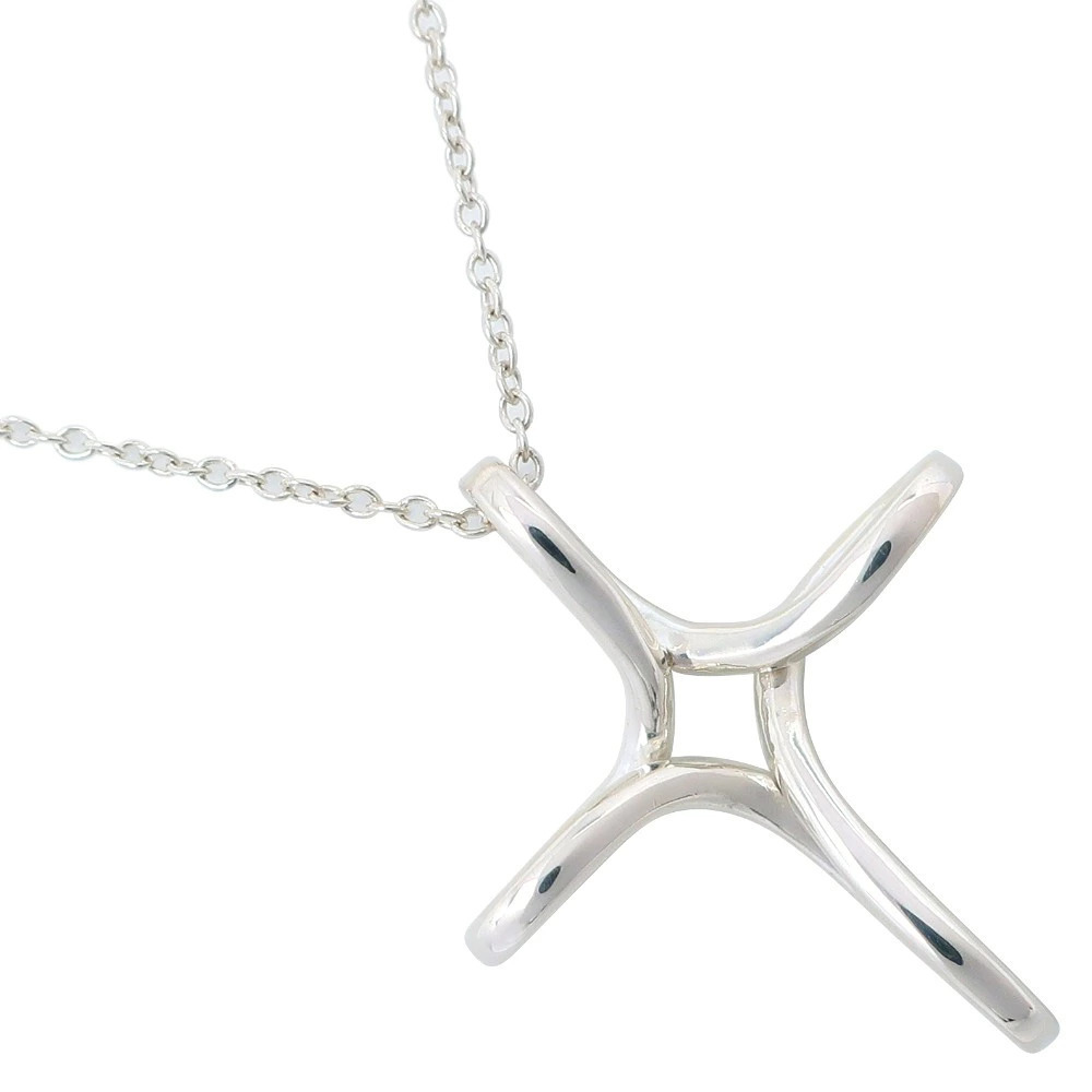 Tiffany Co Infinity Cross Necklace Elsa Peretti Sterling Silver